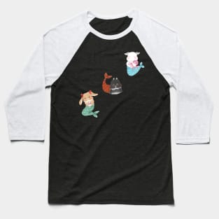 Mermaid Bunny BSC Diagonal Right | Bailey Sean Claude x Bunniesmee Baseball T-Shirt